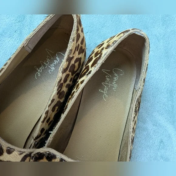 Crown Vintage Carla 2 Calf Hair Leopard Print Loafers Women's 7 - Picture 3 of 6